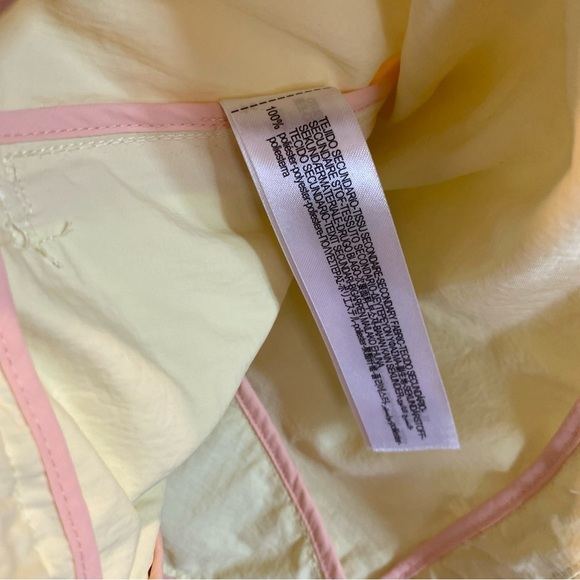 ZARA Women's Combo Cropped Windbreaker Womens Medium Yellow - Picture 3 of 6